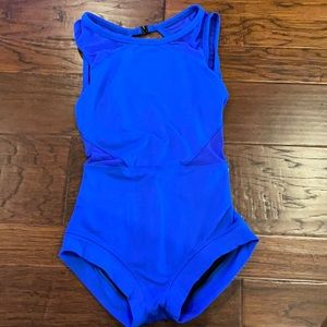 Company Five 5 Dancewear Blue leotard with mesh size Small Adult